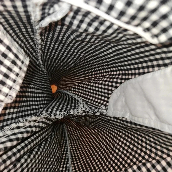 Club Monaco Gingham Checkered Black and White Ankle Cotton Pants - Picture 4 of 6